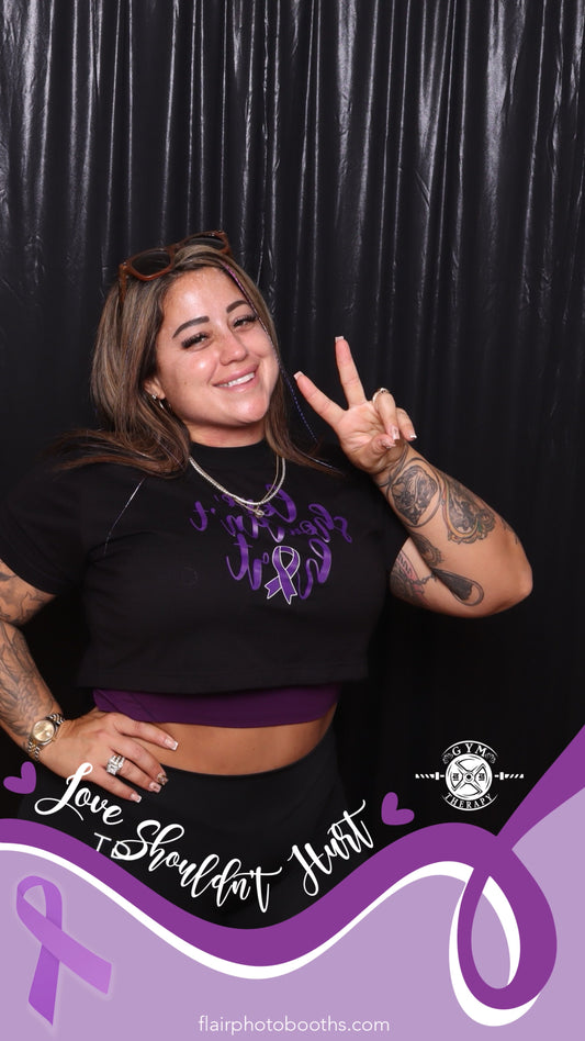 Love Shouldn’t Hurt Crop Tee (Black)