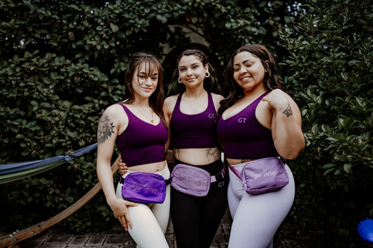 Midnight purple crop top bra
